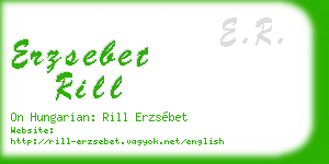 erzsebet rill business card